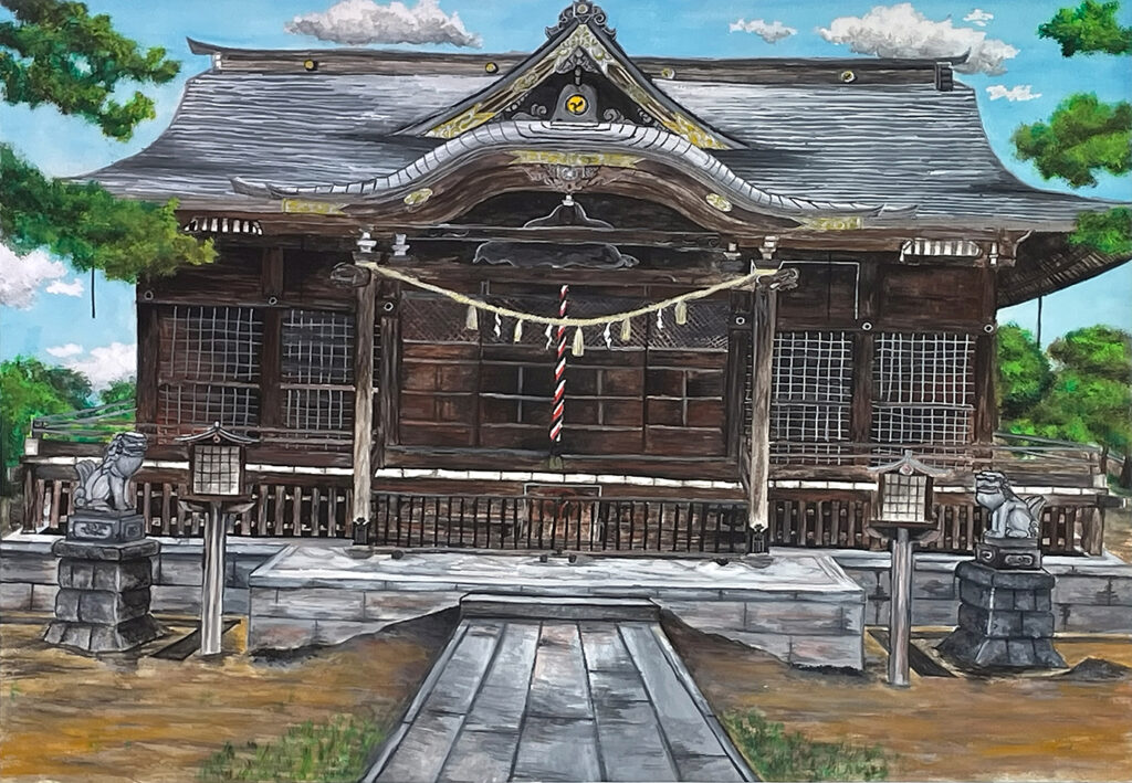 中学校校長会会長賞「三条の守り神　八幡様」　第二中　1年　涌井　葵